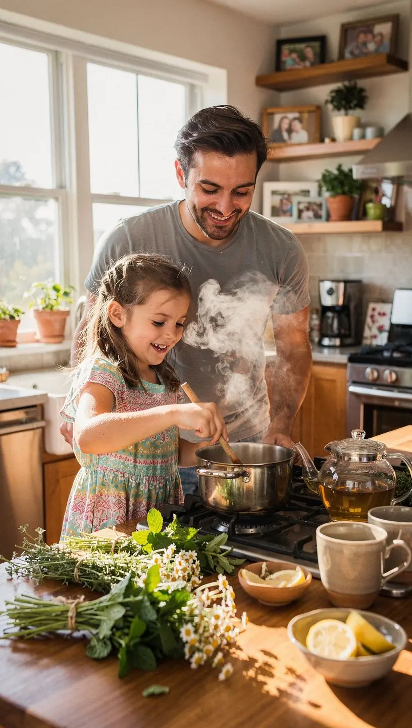 Relaxujúca atmosféra s čajom a sviečkami